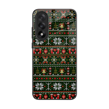 Festive Knit back phone cover | glass case for oneplus nord 5