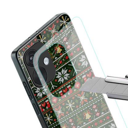 Festive Knit stylish phone case for oneplus nord ce 3 | glossy glass and slim fit