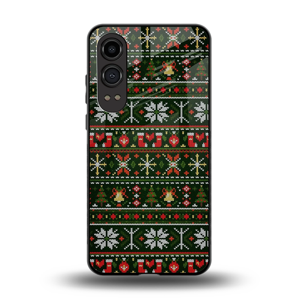 Festive Knit back phone cover | glass case for oneplus nord ce 4 lite