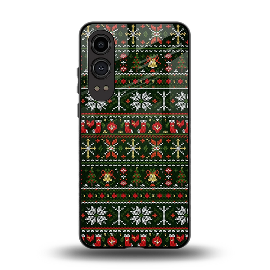 Festive Knit back phone cover | glass case for oneplus nord ce 4 lite