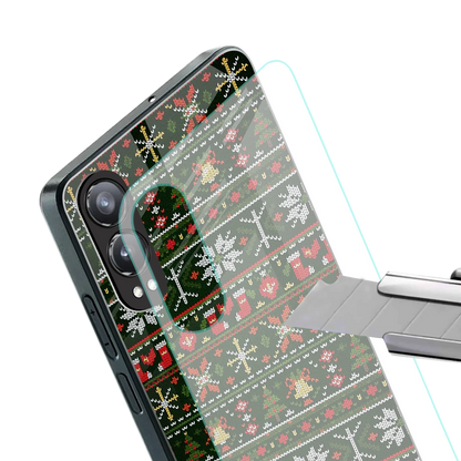 Festive Knit stylish phone case for oneplus nord ce 4 lite | glossy glass and slim fit