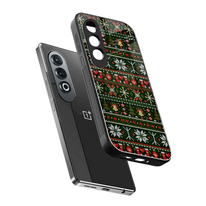 Festive Knit sleek oneplus nord ce 4 cover with tempered glass back and TPU edges