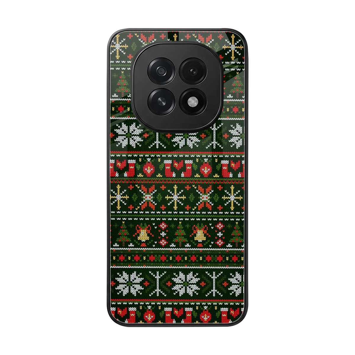 Festive Knit back phone cover | glass case for oppo f29 5g