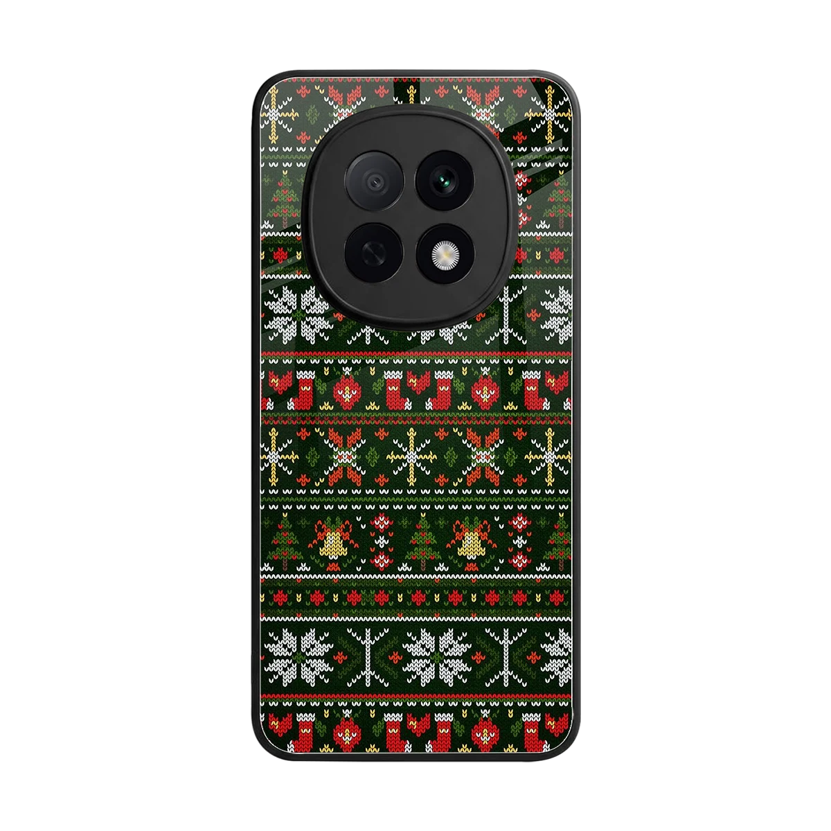 Festive Knit back phone cover | glass case for oppo f29 pro 5g