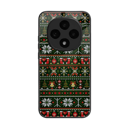 Festive Knit back phone cover | glass case for oppo f31 pro 5g
