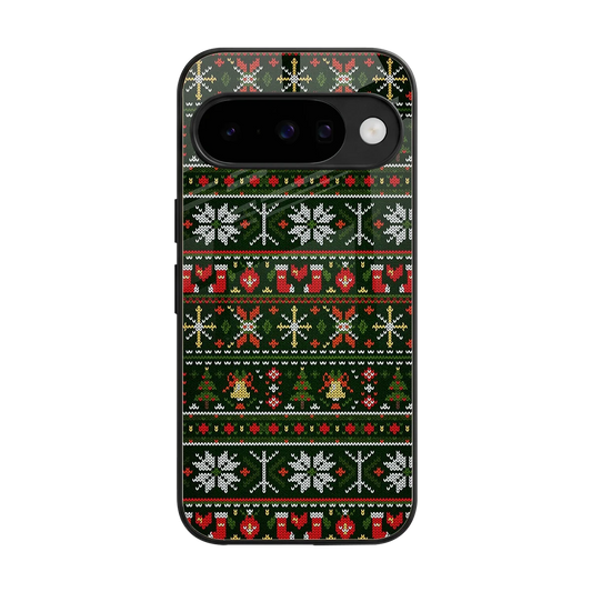 Festive Knit back phone cover | glass case for google pixel 10