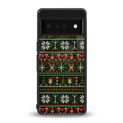 Festive Knit back phone cover | glass case for google pixel 6 pro