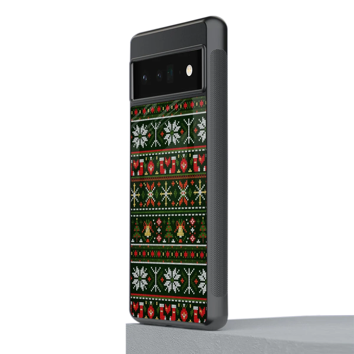 Festive Knit stylish phone case for google pixel 6 pro | glossy glass and slim fit
