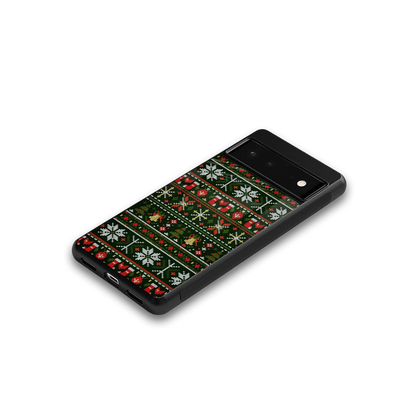 Festive Knit google pixel 6a mobile cover | shockproof glass phone case