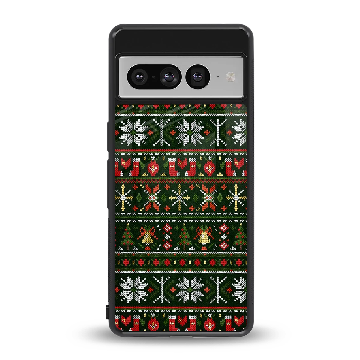 Festive Knit back phone cover | glass case for google pixel 7 pro