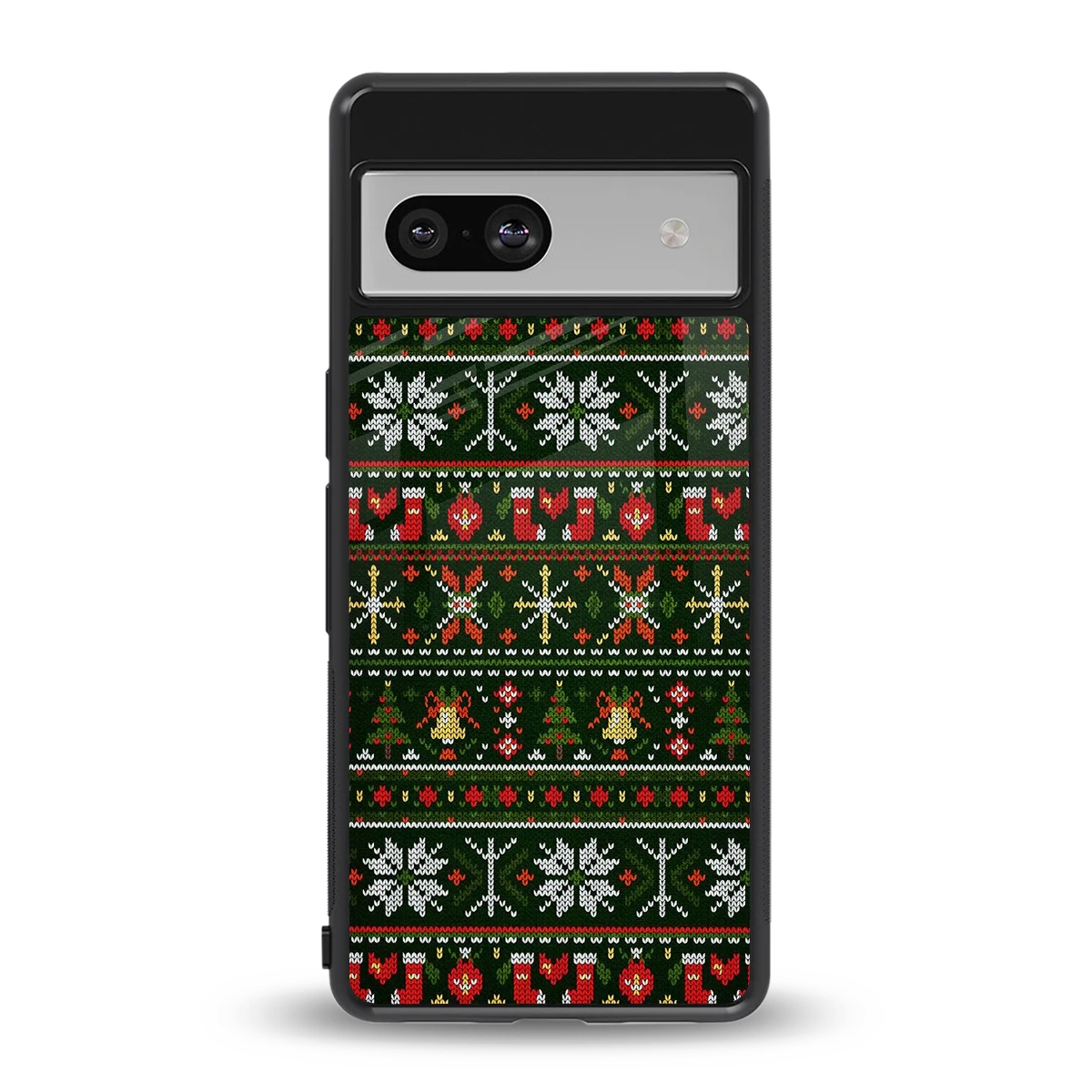 Festive Knit back phone cover | glass case for google pixel 7a