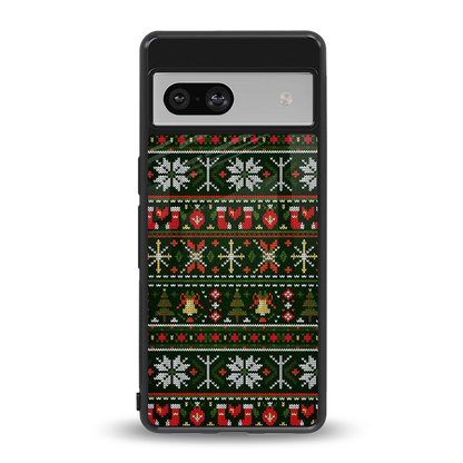 Festive Knit back phone cover | glass case for google pixel 7a
