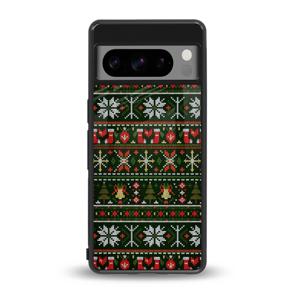 Festive Knit back phone cover | glass case for google pixel 8 pro
