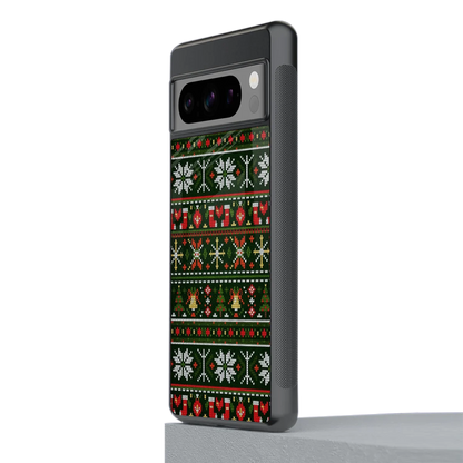 Festive Knit stylish phone case for google pixel 8 pro | glossy glass and slim fit
