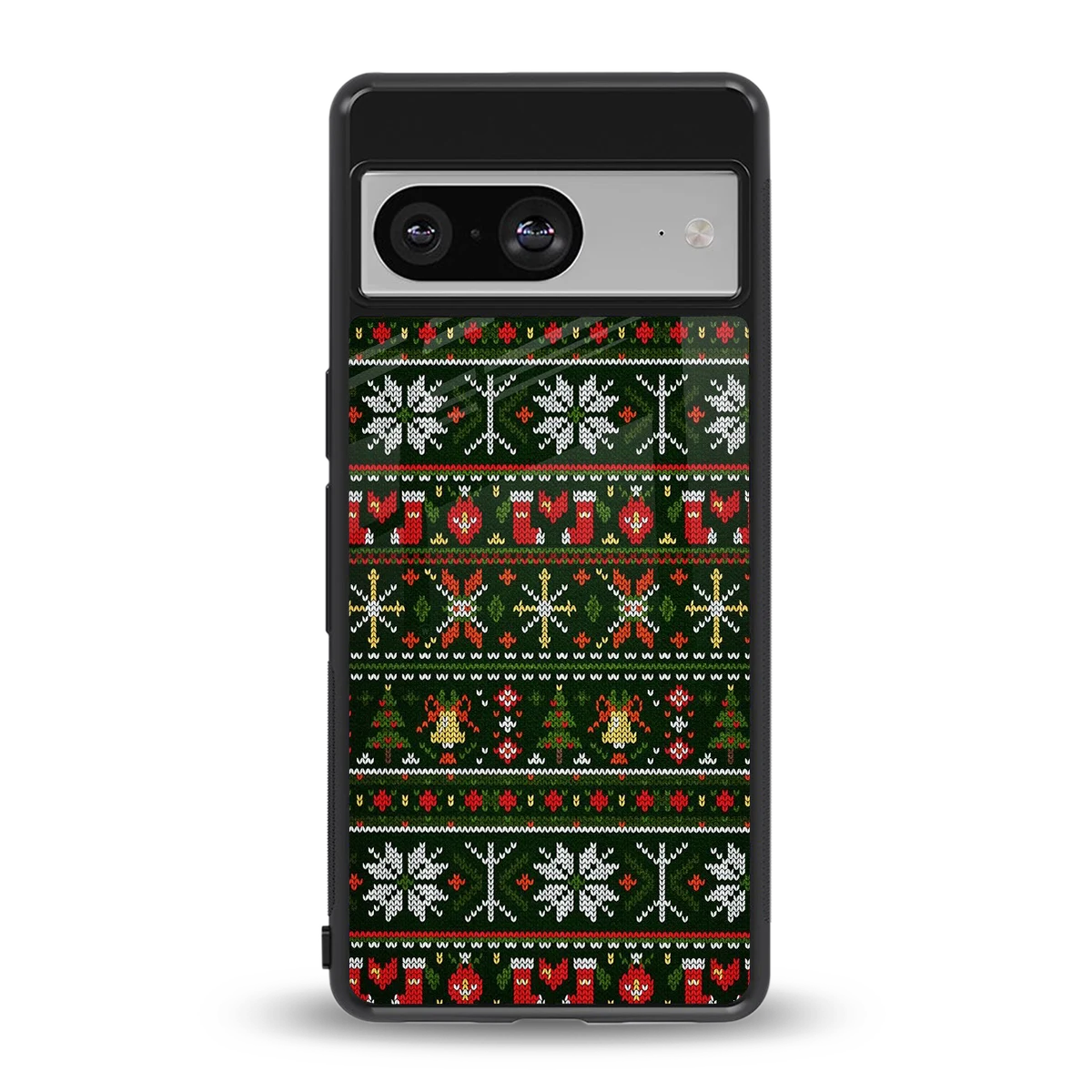 Festive Knit back phone cover | glass case for google pixel 8