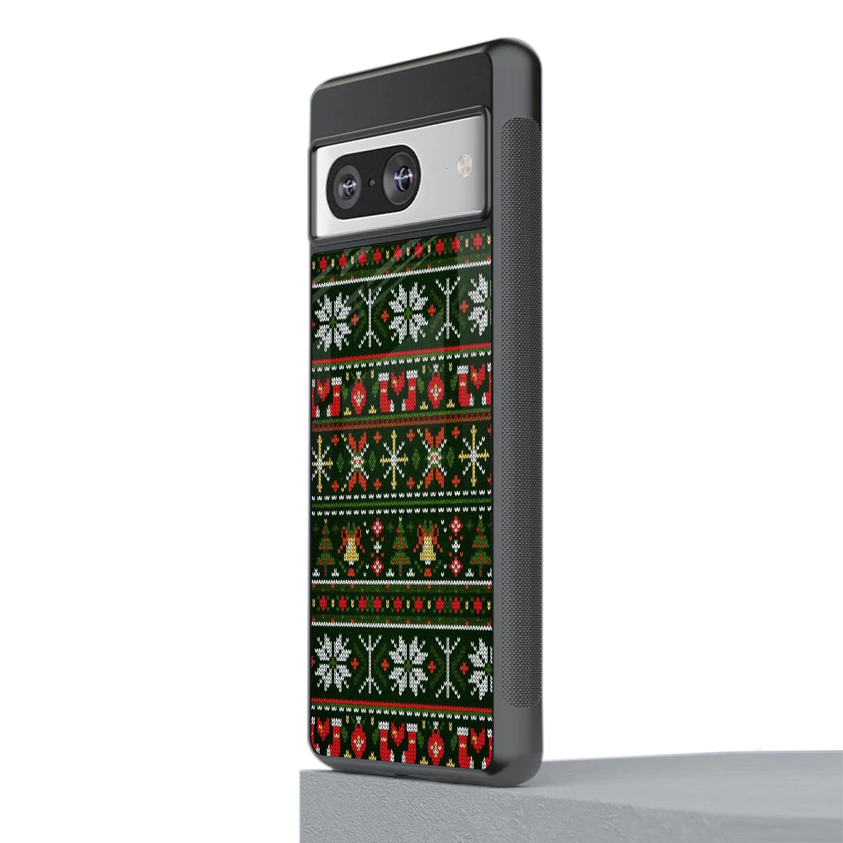 Festive Knit stylish phone case for google pixel 8 | glossy glass and slim fit