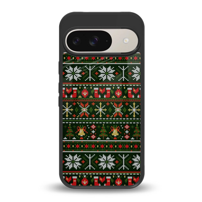 Festive Knit back phone cover | glass case for google pixel 9