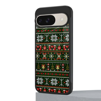 Festive Knit google pixel 9 mobile cover | shockproof glass phone case