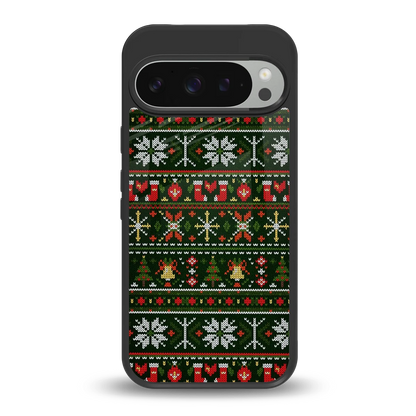 Festive Knit back phone cover | glass case for google pixel 9 pro
