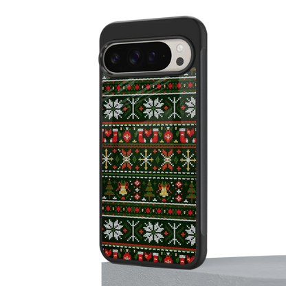 Festive Knit google pixel 9 pro mobile cover | shockproof glass phone case