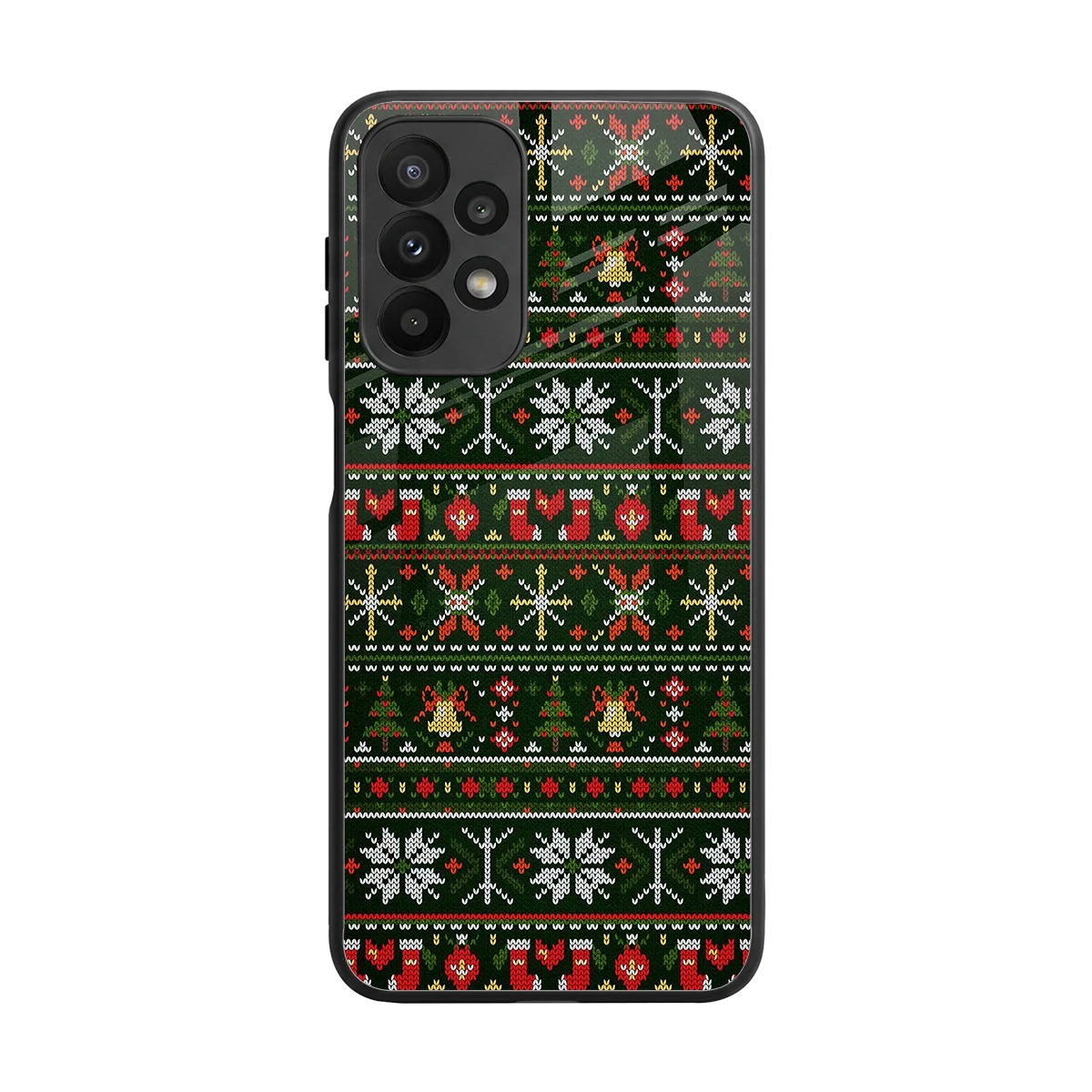 Festive Knit back phone cover | glass case for samsung galaxy a23
