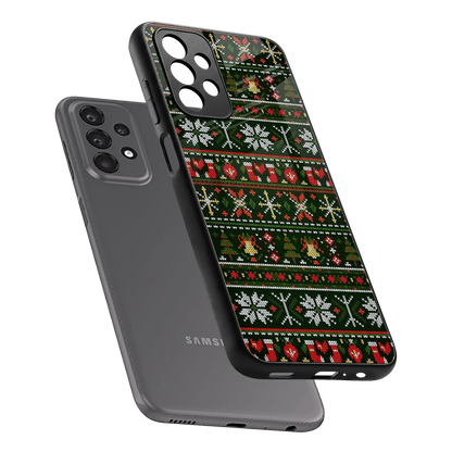 Festive Knit sleek samsung galaxy a23 cover with tempered glass back and TPU edges