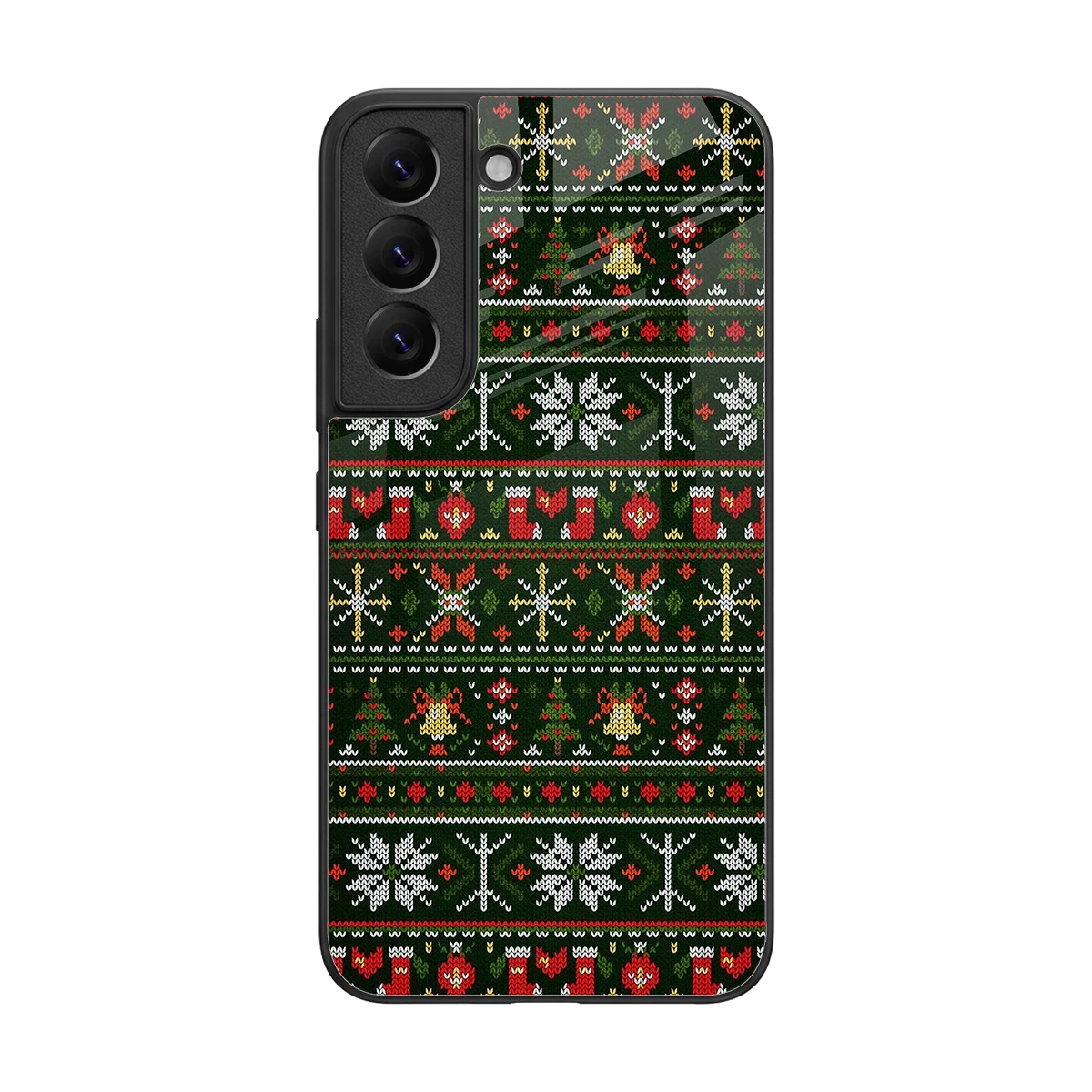 Festive Knit back phone cover | glass case for samsung galaxy s22