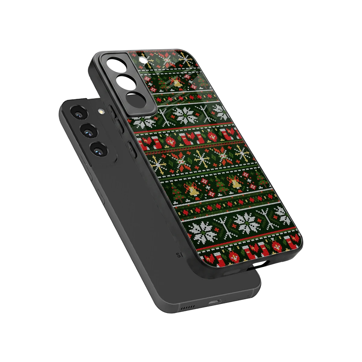 Festive Knit sleek samsung galaxy s22 cover with tempered glass back and TPU edges