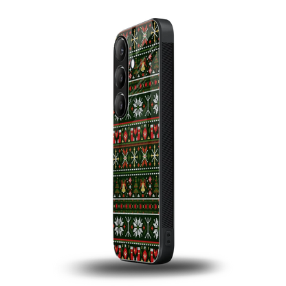 Festive Knit samsung galaxy s25 mobile cover | shockproof glass phone case