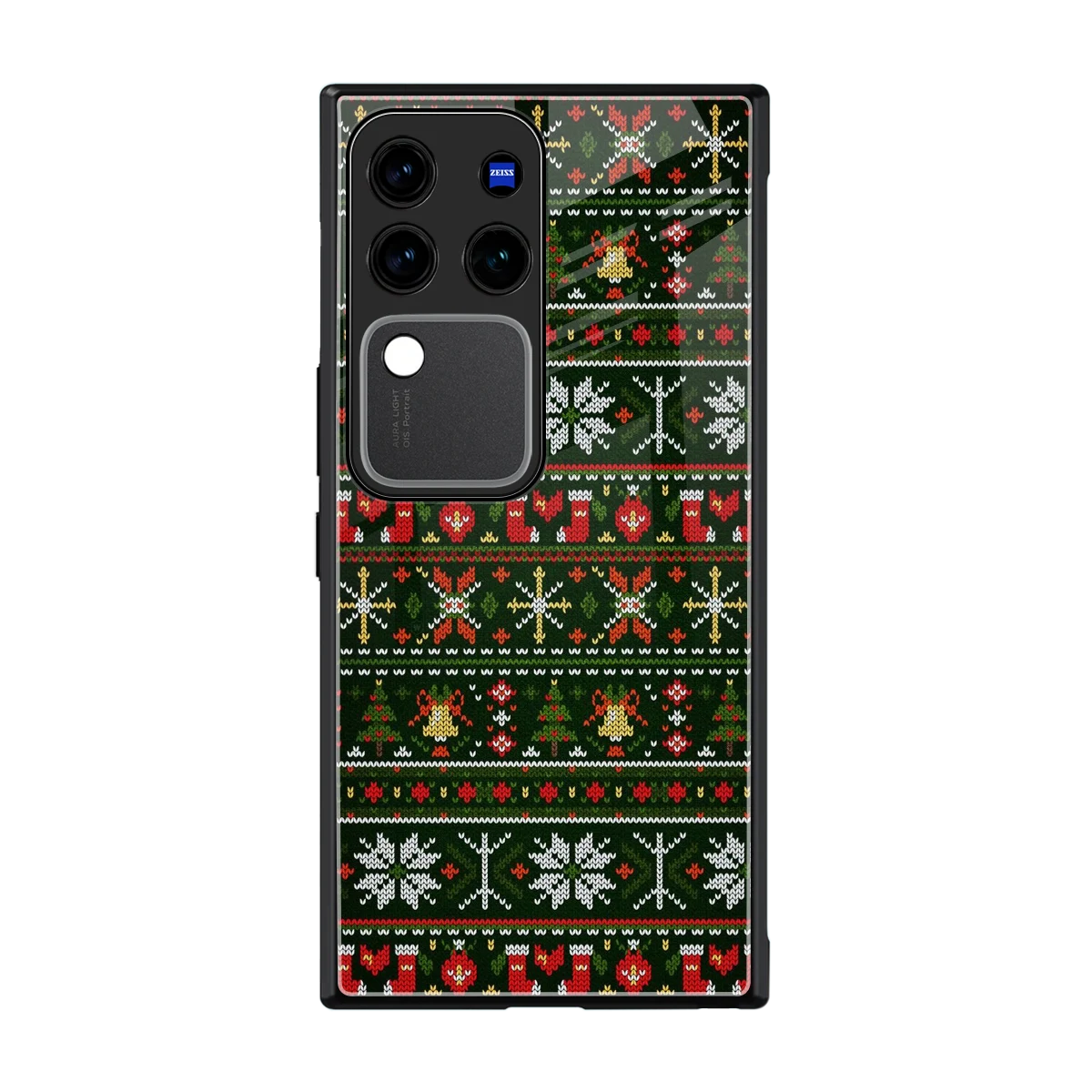 Festive Knit back phone cover | glass case forvivo v30 pro