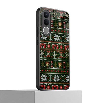 Festive Knit vivo v70 fe mobile cover | shockproof glass phone case
