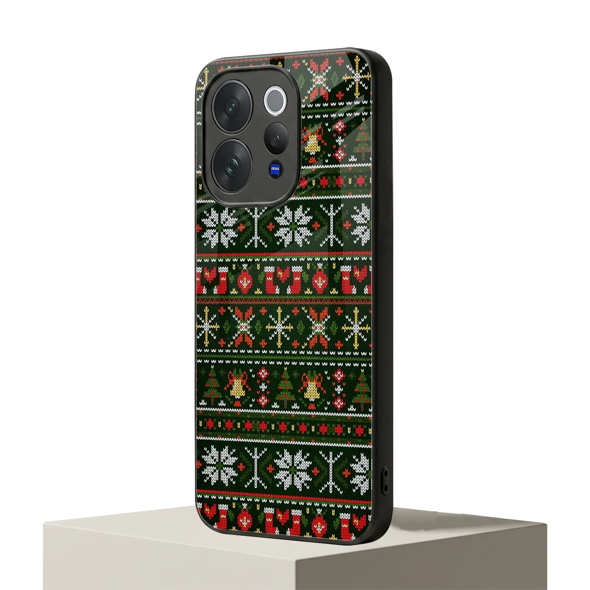 Festive Knit vivo v70 mobile cover | shockproof glass phone case