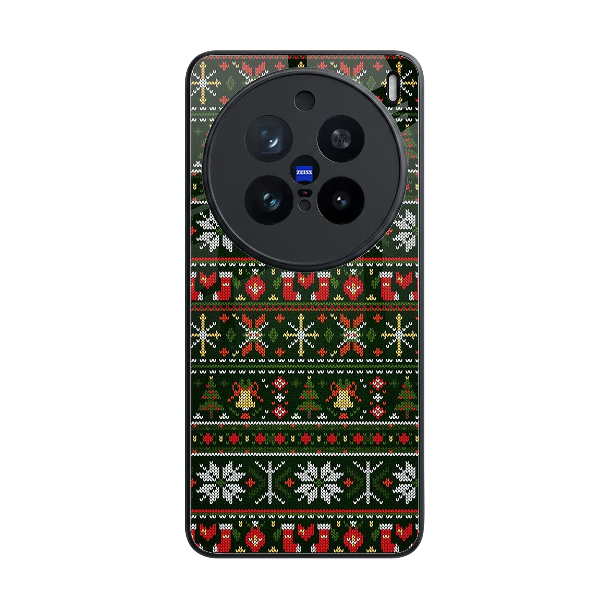 Festive Knit back phone cover | glass case for vivo x200 pro