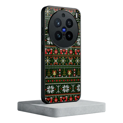 Festive Knit vivo x200 pro mobile cover | shockproof glass phone case