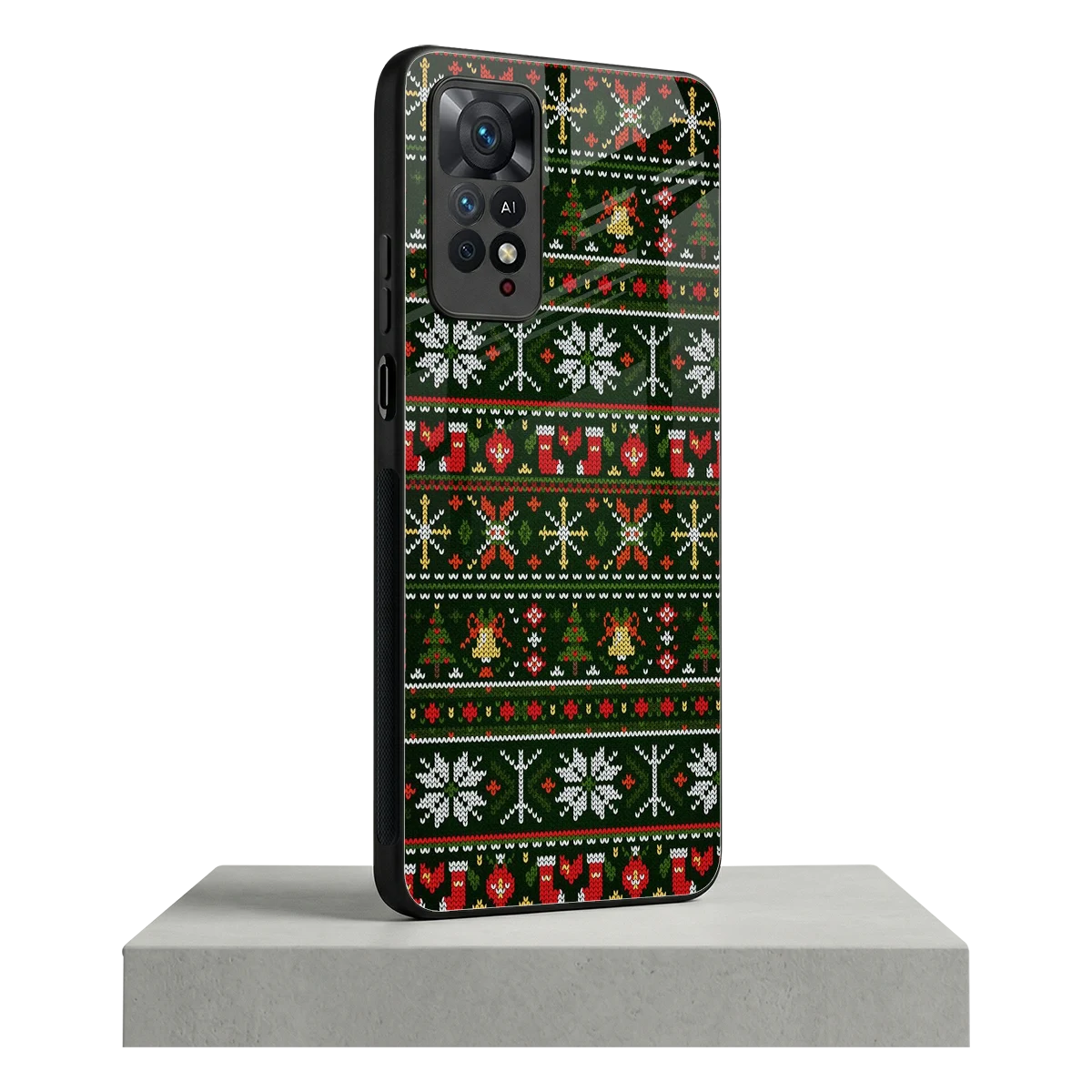 Festive Knit redmi note 11 pro mobile cover | shockproof glass phone case