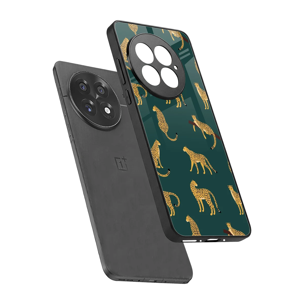 Fierce Spots sleek oneplus 13 cover with tempered glass back and TPU edges
