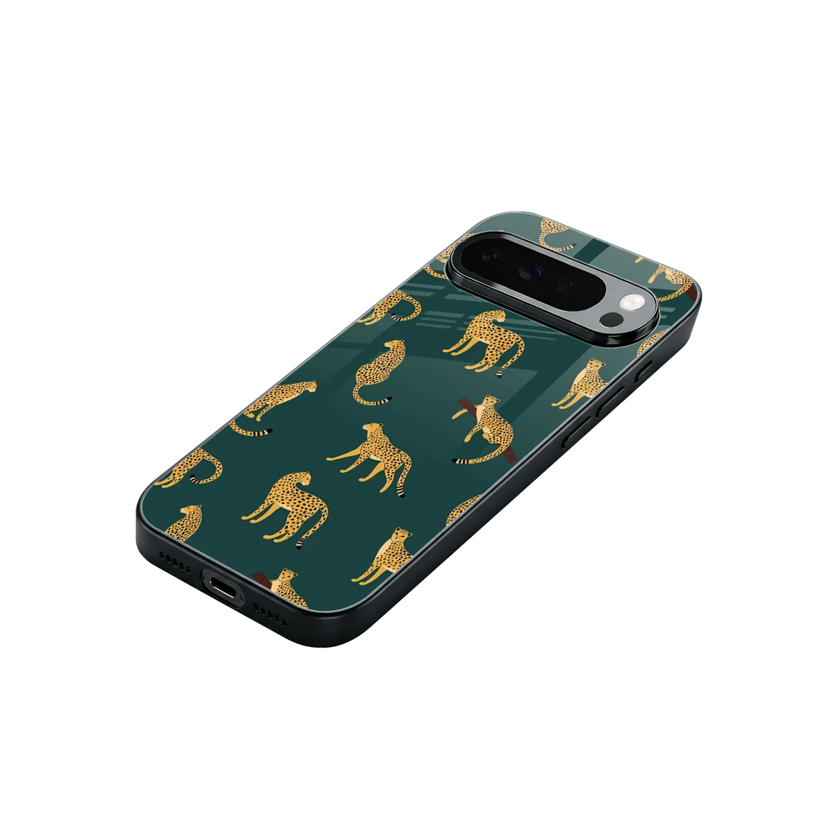 Fierce Spots stylish phone case for google pixel 10 pro xl | glossy glass and slim fit