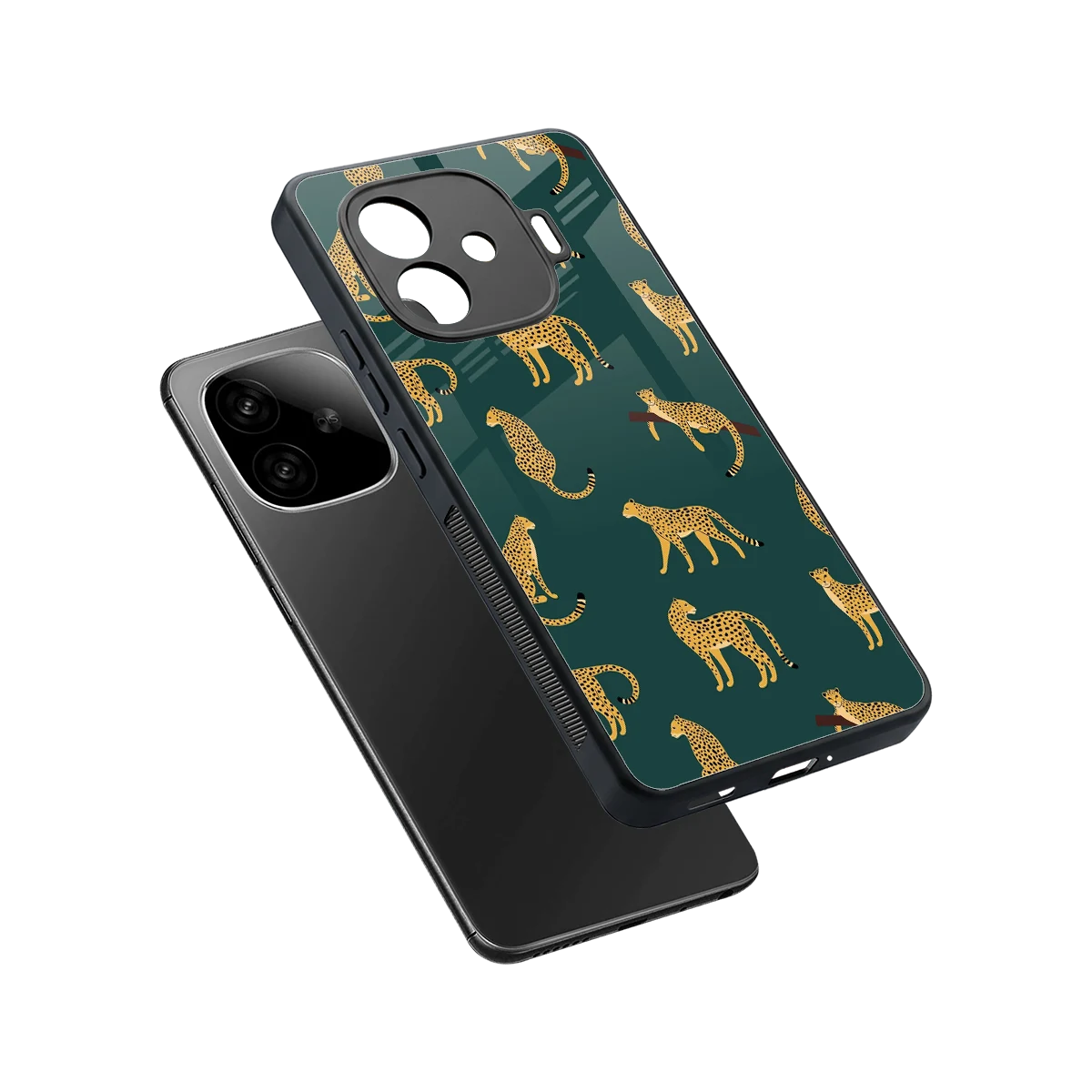 Fierce Spots sleek iqoo neo 10r 5g cover with tempered glass back and TPU edges