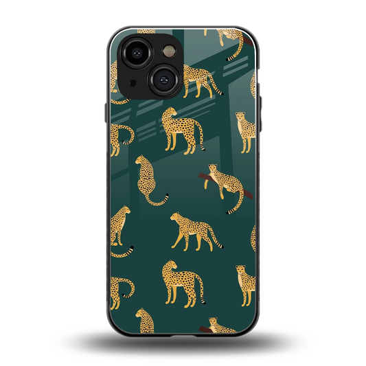 Fierce Spots back phone cover | glass case for iphone 13 mini