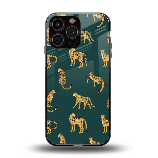 Fierce Spots back phone cover | glass case for iphone 14 pro max