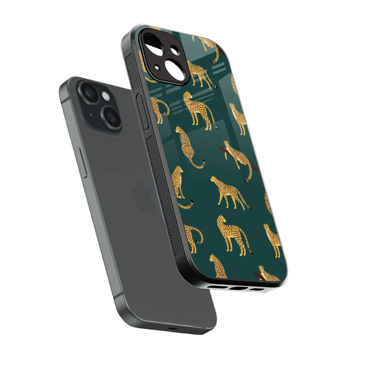 Fierce Spots sleek iphone 13 cover with tempered glass back and TPU edges