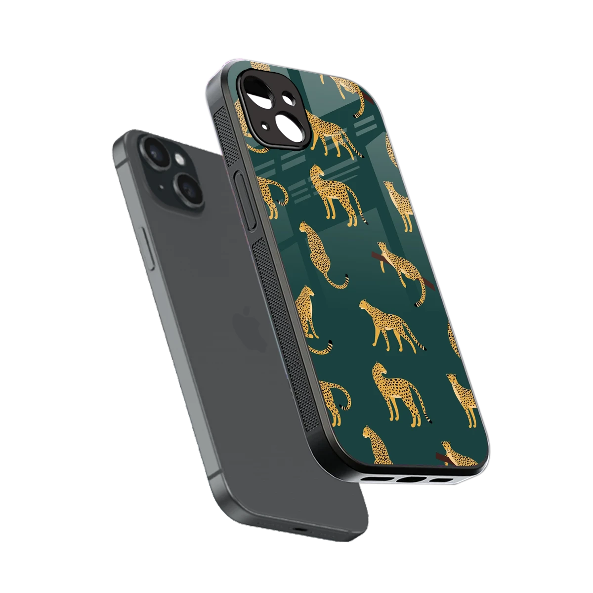 Fierce Spots sleek iphone 14 plus cover with tempered glass back and TPU edges