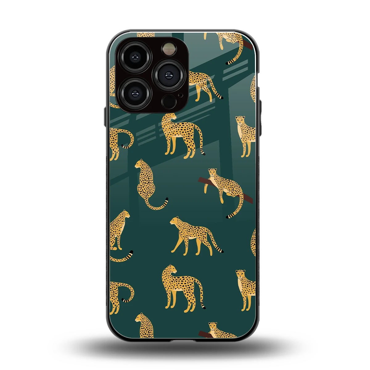 Fierce Spots back phone cover | glass case for iphone 15 pro max