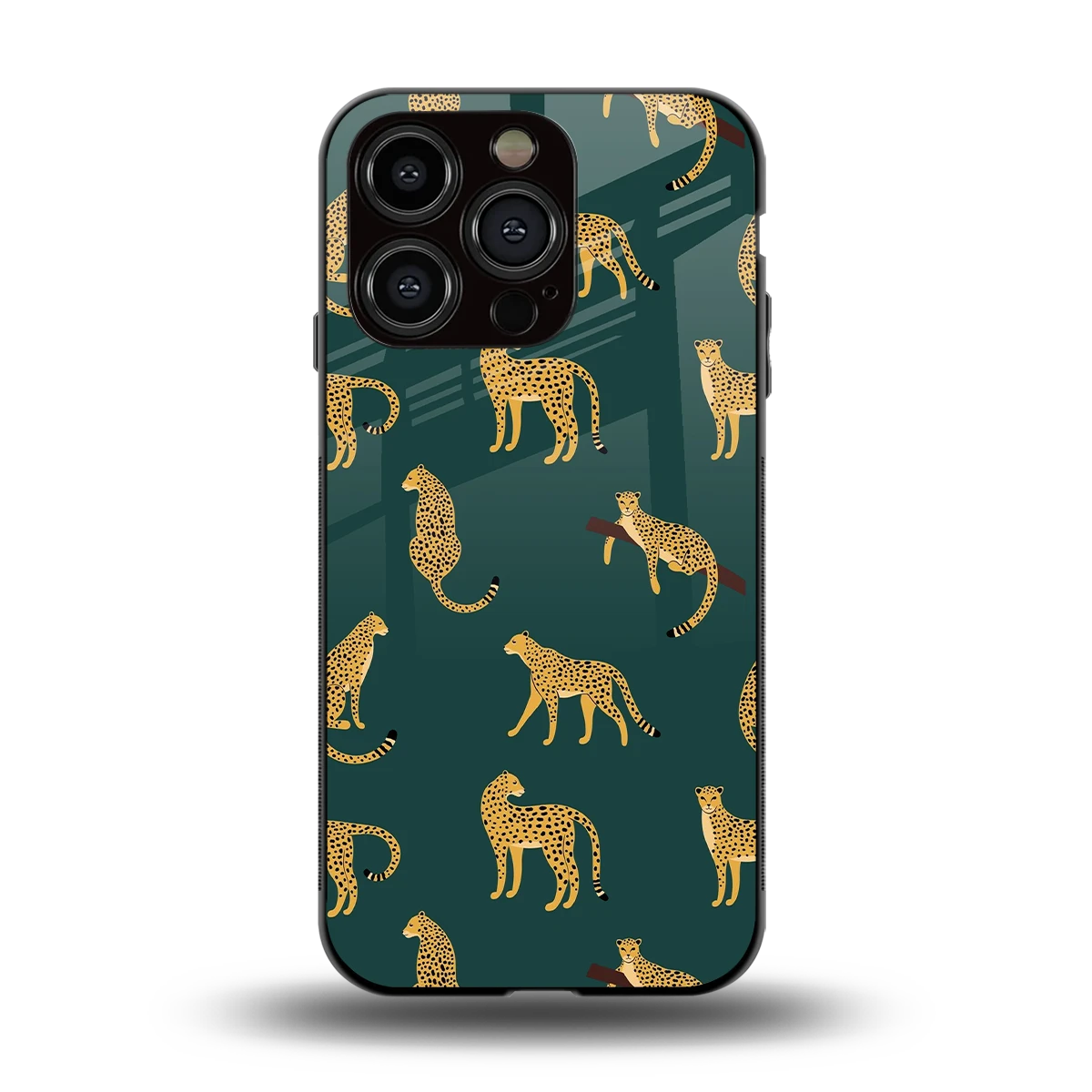 Fierce Spots back phone cover | glass case for iphone 15 pro