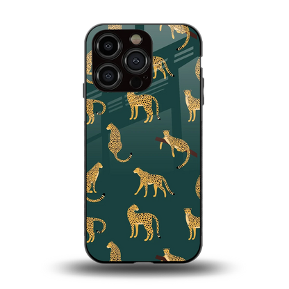 Fierce Spots back phone cover | glass case for iphone 15 pro