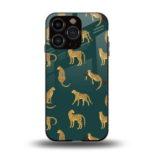 Fierce Spots back phone cover | glass case for iphone 15 pro