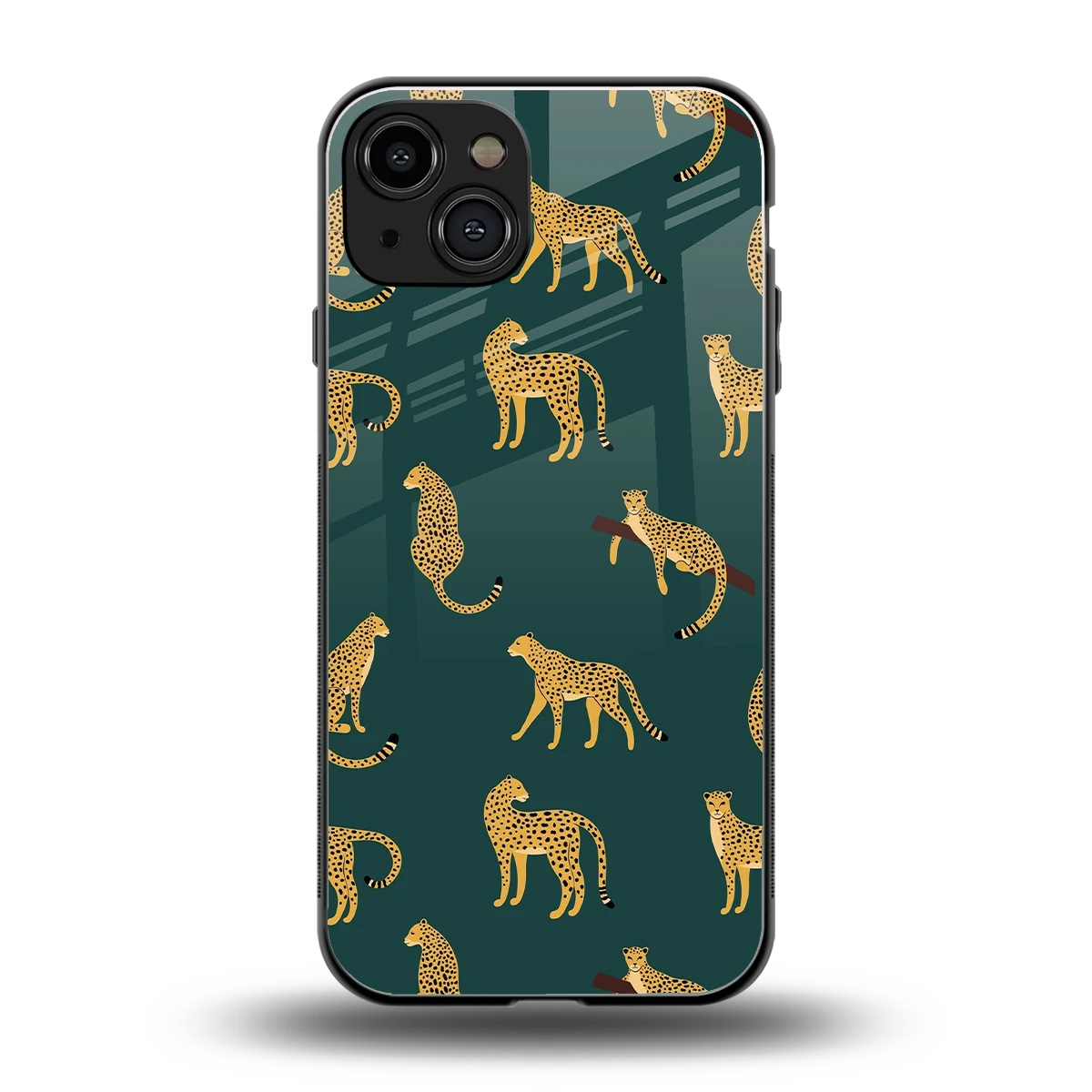 Fierce Spots back phone cover | glass case for iphone 15