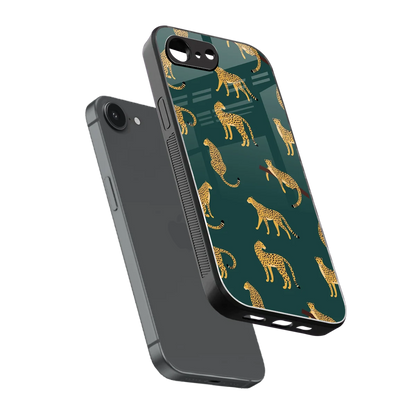 Fierce Spots sleek iphone 17e cover with tempered glass back and TPU edges