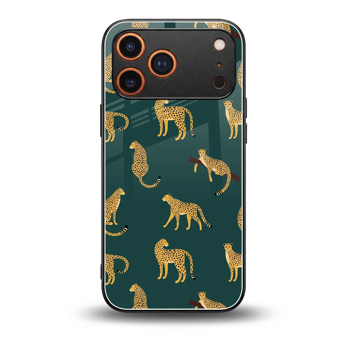 Fierce Spots back phone cover | glass case for iphone 17 pro