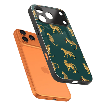 Fierce Spots sleek iphone 17 pro cover with tempered glass back and TPU edges